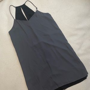 EXPRESS Reversible Spaghetti Strap Midi Dress- Black and Grey